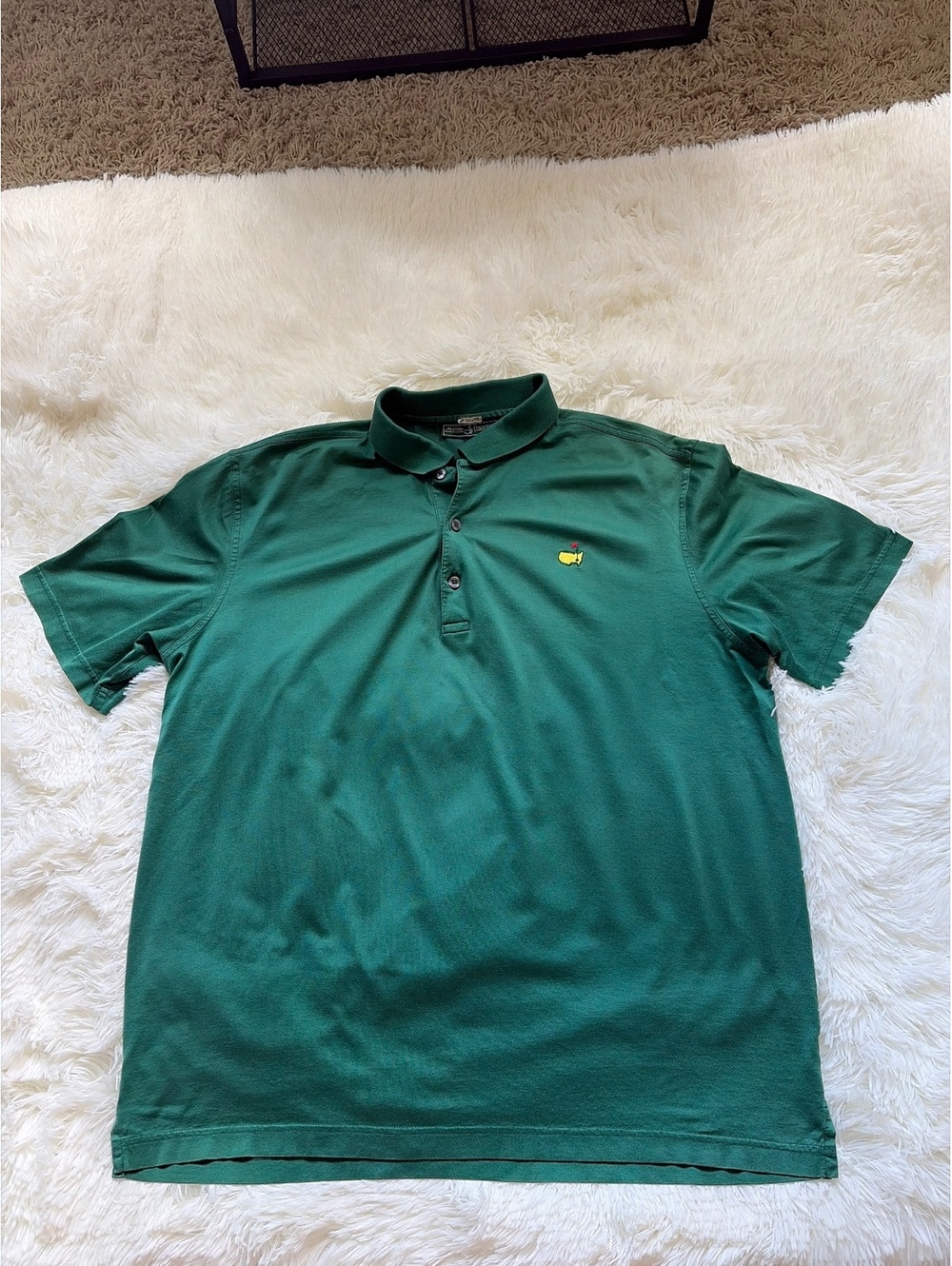 Masters Tech Men’s Golf Polo Shirt Green Short Sleeve Size L